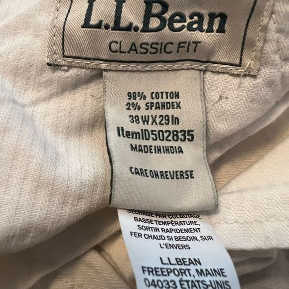 L.L. Bean Tan Corduroy Pants Straight Leg - Picture 2 of 3